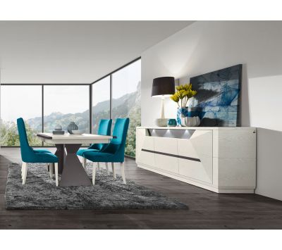  Sideboard + Extensible table + chair (4)