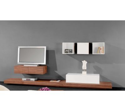  BASE TV +MÓDULO SUSPENSO + CUBO C/ PORTA + CUBO ABERTO