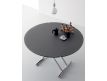 TABLE C / CHROME BASE AND COVER IN GREY LACQUERED MDF SHINE