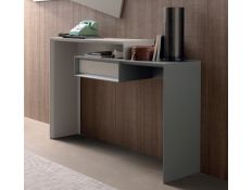CONSOLE IN MDF GRAY AND 1 DRAWER IN BEIGE