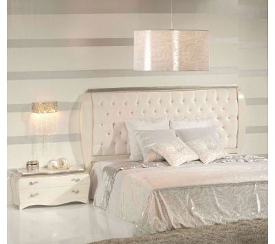 BED W / MATTRESS 160X200 + BEDSIDE TABLES (2)