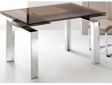 Table Avaj Rt w/ glass bronze