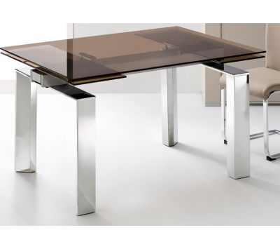Table Avaj Rt w/ glass bronze