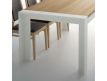 DETAIL OF THE EXTENSIBLE TABLE DIRDAM