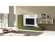 Estante Feeling lacado branco/verde