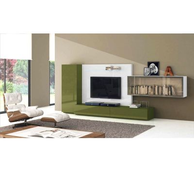 Estante Feeling lacado branco/verde