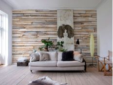 Ambient Photomural Whitewashed Wood
