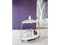 Carrinho de chá lacado alto brilho branco