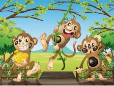 Photomural Monkeys
