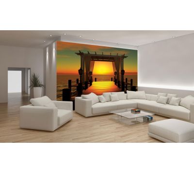 Fotomural Pomost o Zachodzie Slonca 