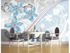 Fotomural Orchidea naniebieskim tle