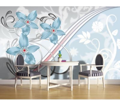 Fotomural Orchidea naniebieskim tle