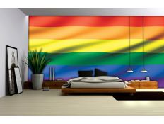Photomural Waving Rainbow Flag