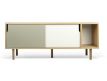 Sideboard oak+pure white+gray matte+oak Dann