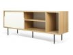 Sideboard oak+pure white+black metal Dann