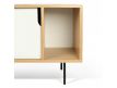 Sideboard oak+pure white+black metal Dann