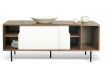 Sideboard walnut + pure white + black metal Dann