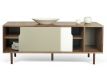 Sideboard walnut+gray matt+pure white+walnut Dann