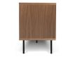 Side Sideboard walnut+gray matt+pure white+black metal Dann
