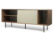 Sideboard walnut+gray matt+pure white+black metal Dann