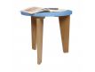 Coffee Table light blue+oak Ailongam I