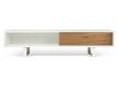 TV Base pure white+walnut Edils