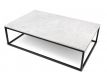 Coffee Table top white marble + black metal base Eiriarp I