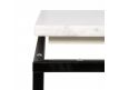 Detail Coffee Table top white marble + black metal base Eiriarp I