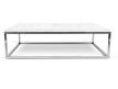 Coffee Table top white marble + chrome metal base Eiriarp I