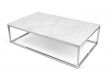 Coffee Table top white marble + chrome metal base Eiriarp I
