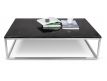 Mesa de centro tampo mármore preto + base metal cromado Eiriarp I