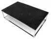 Coffee Table top black marble + chrome metal base Eiriarp I