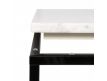 Pormenor Mesa de apoio tampo mármore branco + base metal preto Eiriarp III