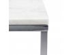 Detail Side table top white marble + chrome metal base Eiriarp III
