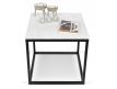 Side tables top white marble + black metal base Eiriarp IV