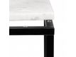 Detail Side tables top white marble + black metal base Eiriarp V
