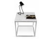 Side tables top white marble + chrome metal base Eiriarp V