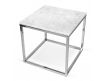 Side tables top white marble + chrome metal base Eiriarp V