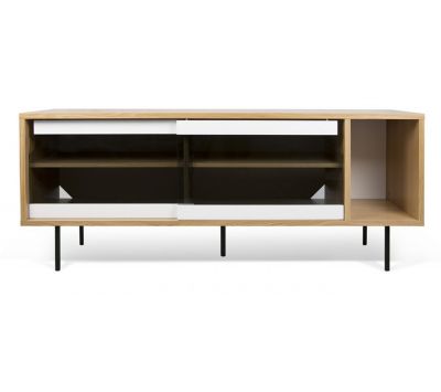 Sideboard oak + pure white + black metal Nnad