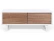 TV Base pure white+walnut Aran