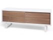 TV Base pure white+walnut Aran