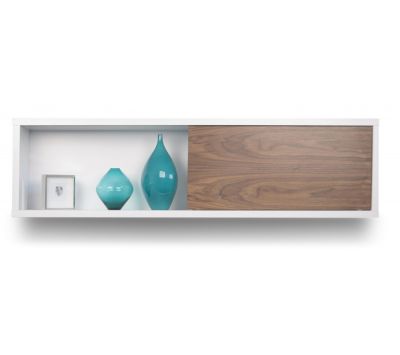 Suspended Module pure white walnut Olin