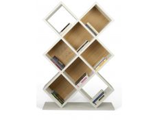 Bookseller pure white+oak Anorev