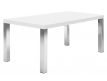 Dining table pure white+chrome Itlum II