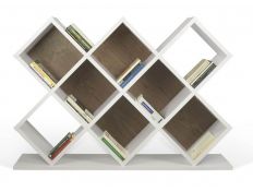 Bookseller pure white+walnut Anorev II