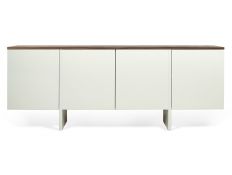Sideboard pure white+walnut Egde