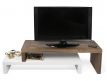 TV Base pure white+walnut Fflic