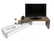 TV Base pure white+walnut Fflic