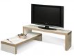 TV Base pure white+plywood edge Fflic