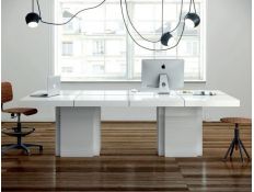 Dining table white high gloss+pure white Ksud II